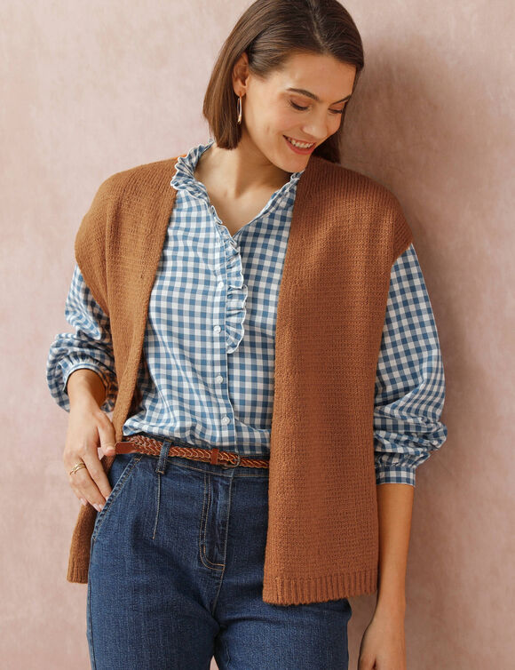 Mouwloos vest (hazelnootbruin) Mouwloos vest (hazelnootbruin)